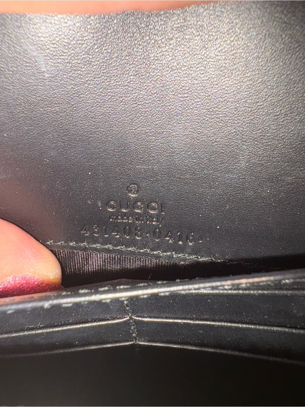 Gucci Black Embossed Leather Chain Crossbody - Picture 14 of 14